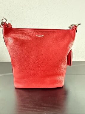 Coach Legacy Duffle Bag with Tassel & Adjustable Shoulder Strap